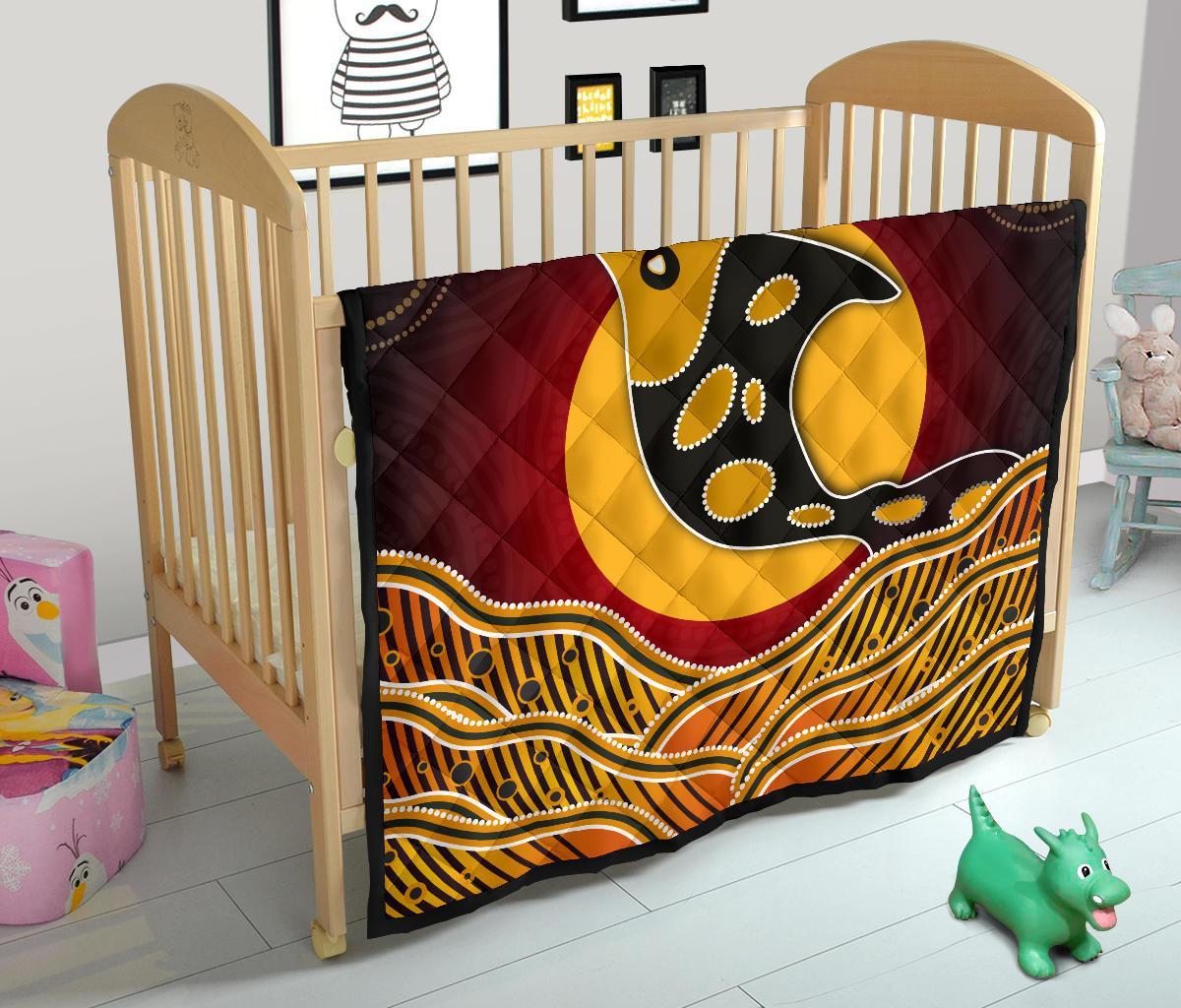 Premium Quilt - Aboriginal Dot Patterns Fish