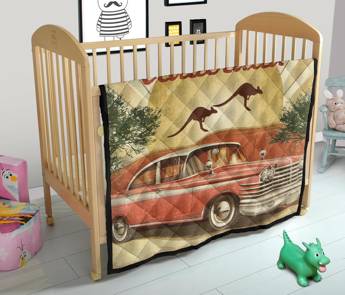 Premium Quilts - Retro Car Quilts Vintage Kangaroo