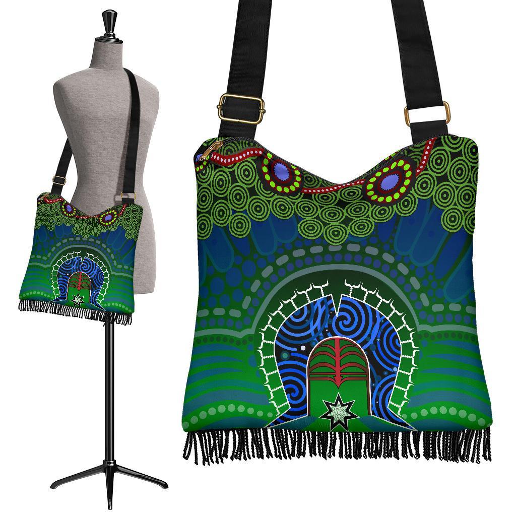 Torres Strait Boho Handbag - Dhari And Dot Patterns