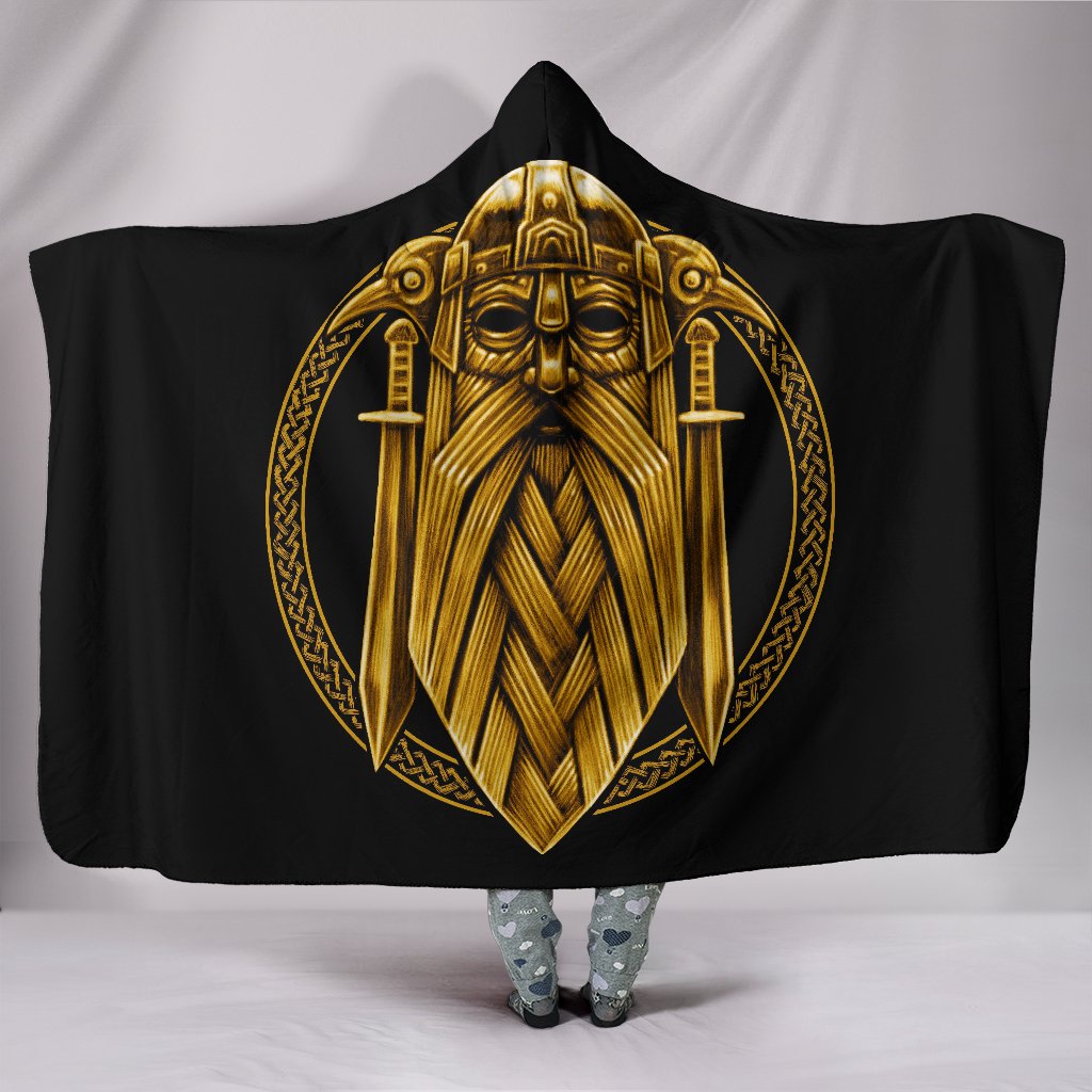 Viking Hooded Blanket Norse God Odin