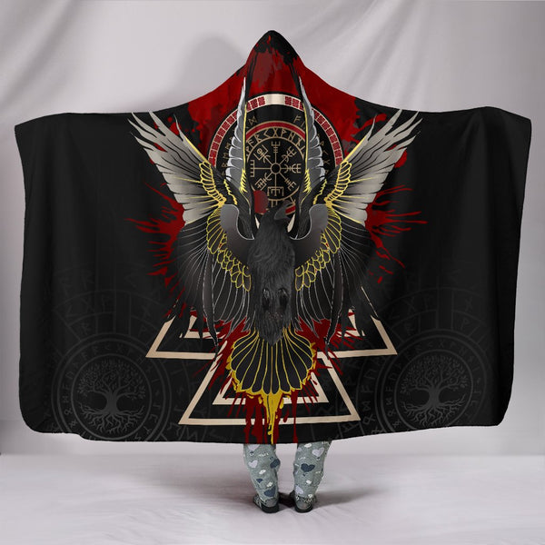 Viking Hooded Blanket Raven of Odin Special Version 