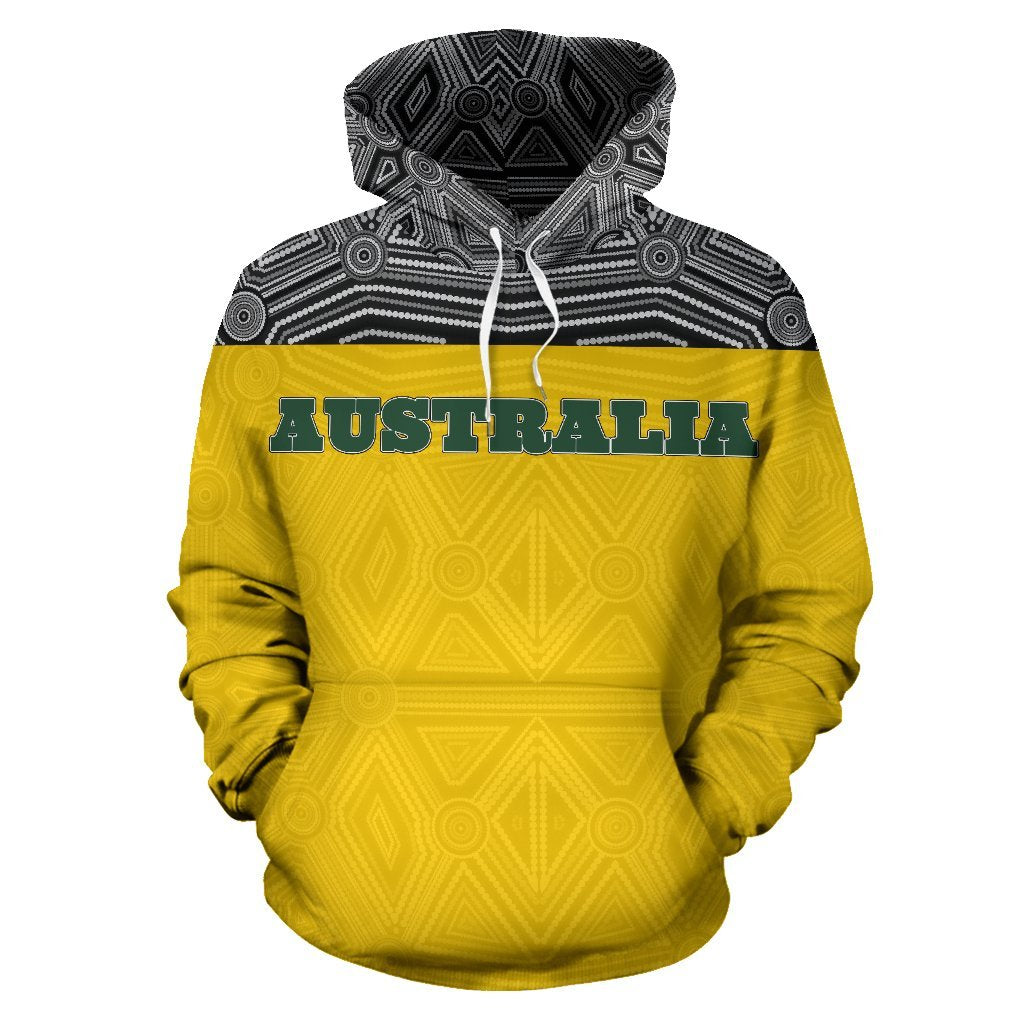 Aboriginal Hoodie - Kangaroo Australia Patterns