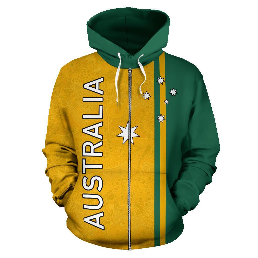 Zip Hoodie - Australian Coat Of Arms Hoodie Straight Version