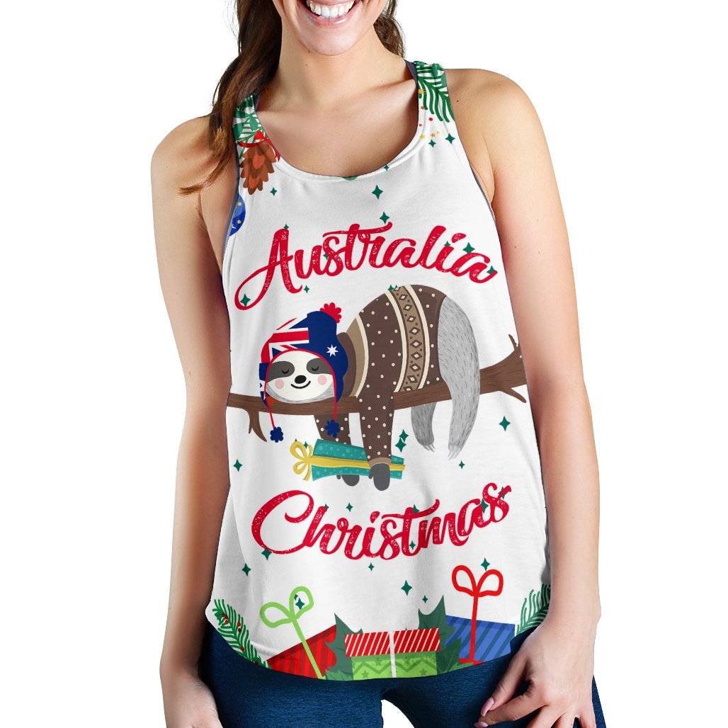Australia Christmas Women's Racerback Tank - Merry Christmas
