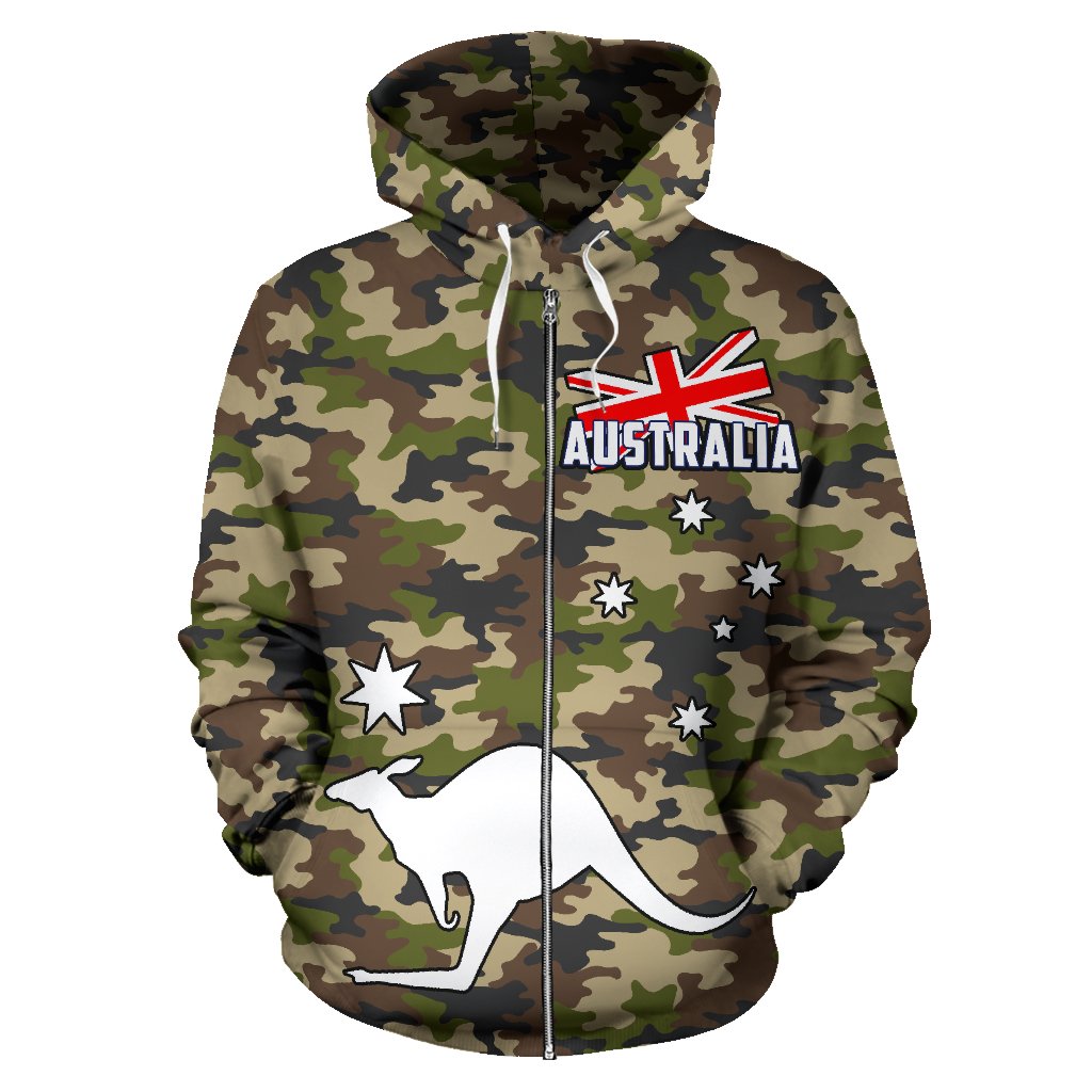 Zip Hoodie - Kangaroo Hoodie Camo