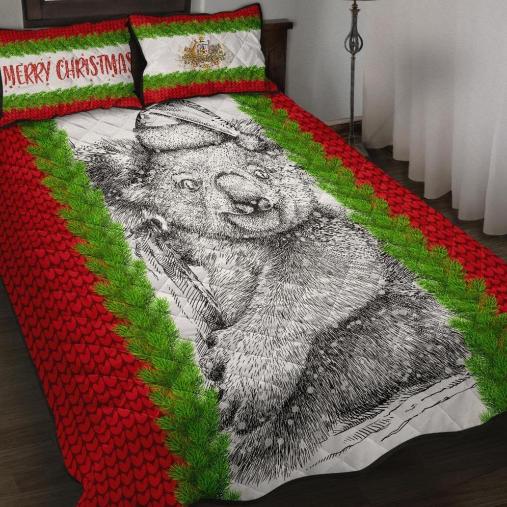 Christmas Australia Quilt Bed Set - Merry Christmas Koala
