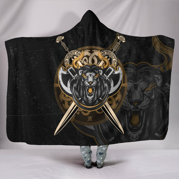 Viking Hooded Blanket Lion