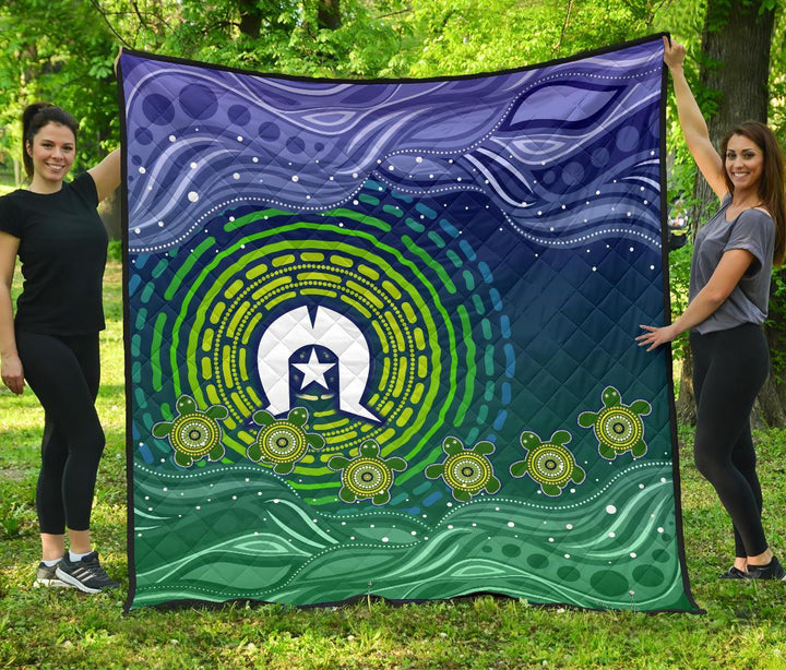 Torres Strait Islanders Premium Quilt - Aboriginal Turtle – To The Closet