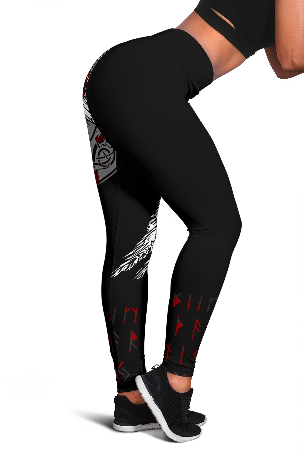 Custom Viking Legging Mystical Raven Tattoo Blood