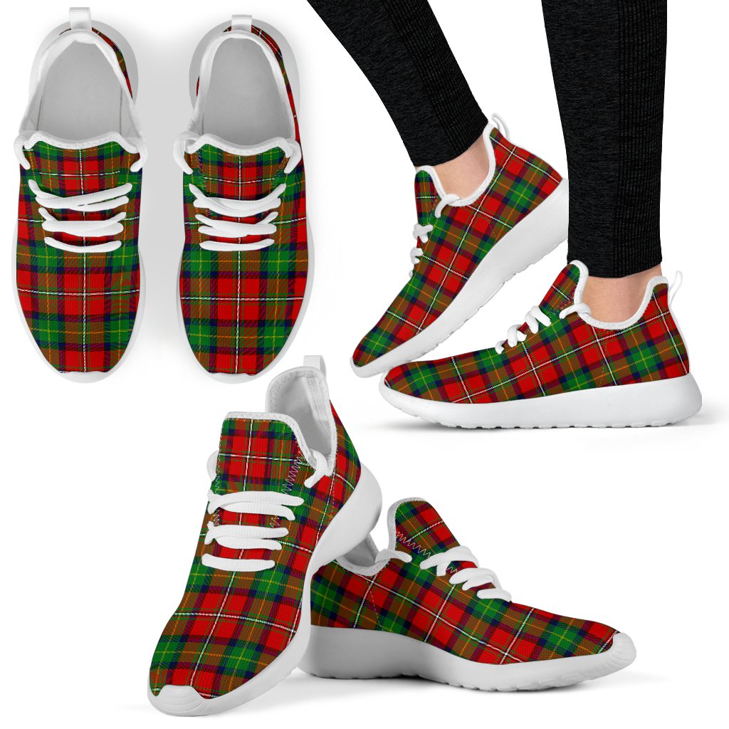 Boyd Modern Tartan Plaid Mesh Knit Sneakers