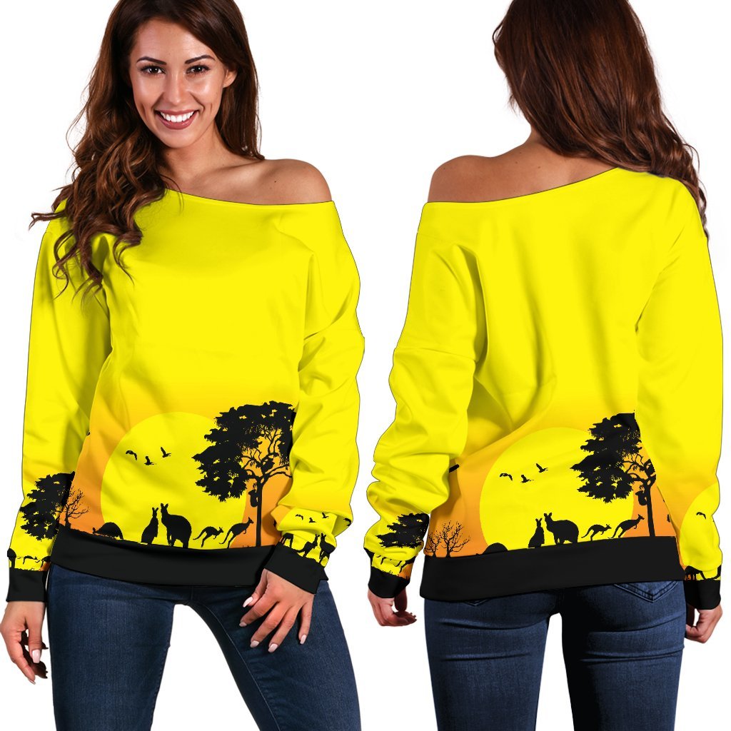 Off Shoulder Sweaters - Sunset Australia View