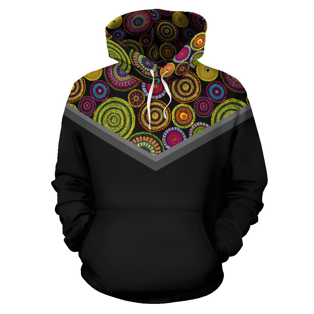 Aboriginal Hoodie - Circle Dot Painting Hoodie Ver04