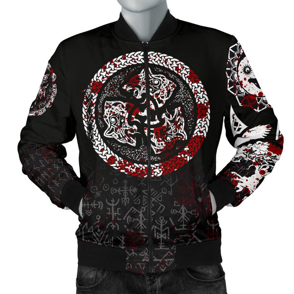 Viking Bomber Jacket Fierce Blood Wolf Symbol Of A Viking Nordic Style Ver02