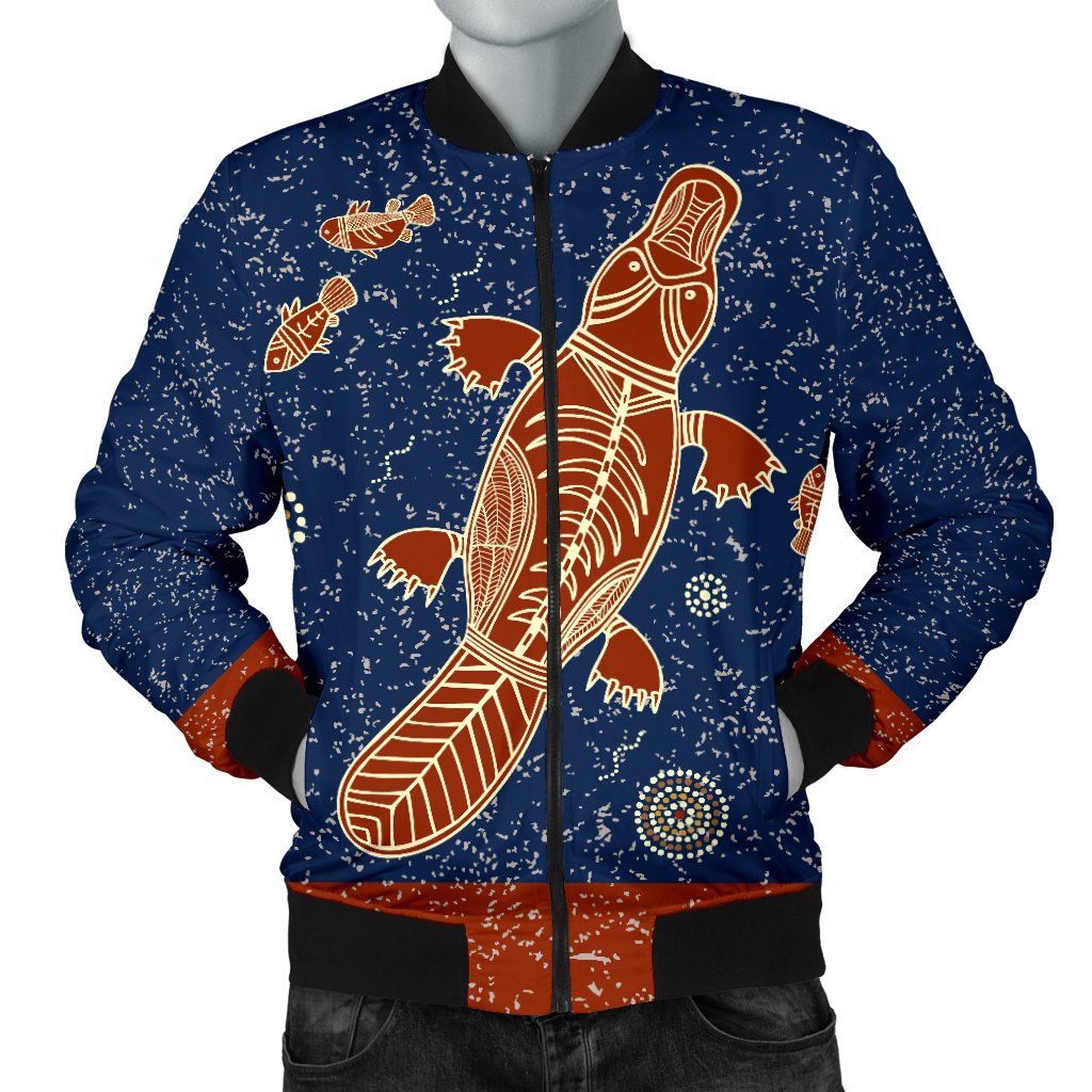 Bomber Jacket - Platypus Jacket Aboriginal Patterns