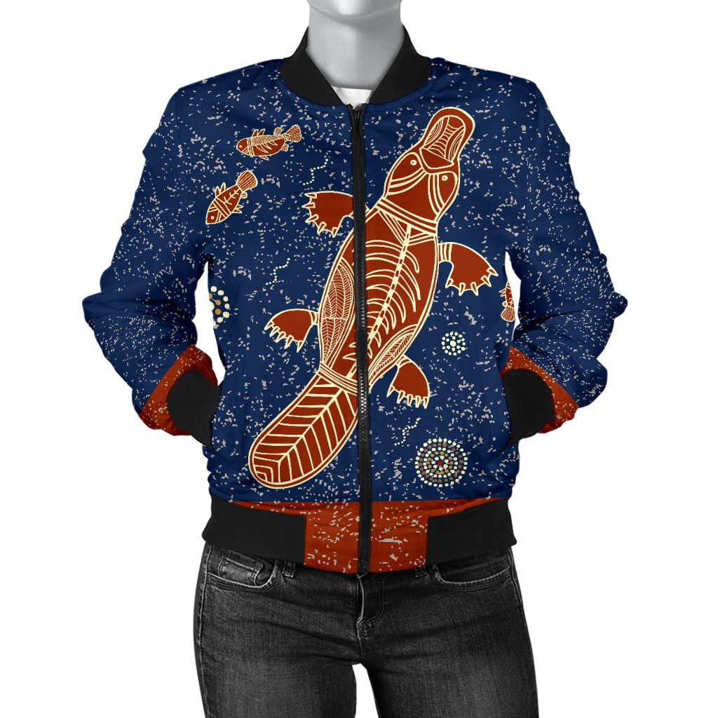 Bomber Jacket - Platypus Jacket Aboriginal Patterns