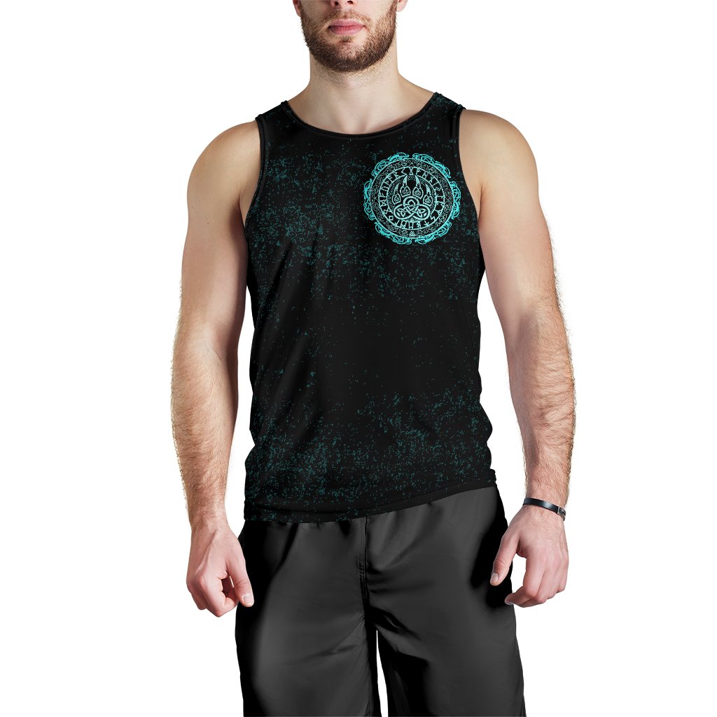 Viking Men's Tank Top Viking Bear Claws Cyan Tattoo