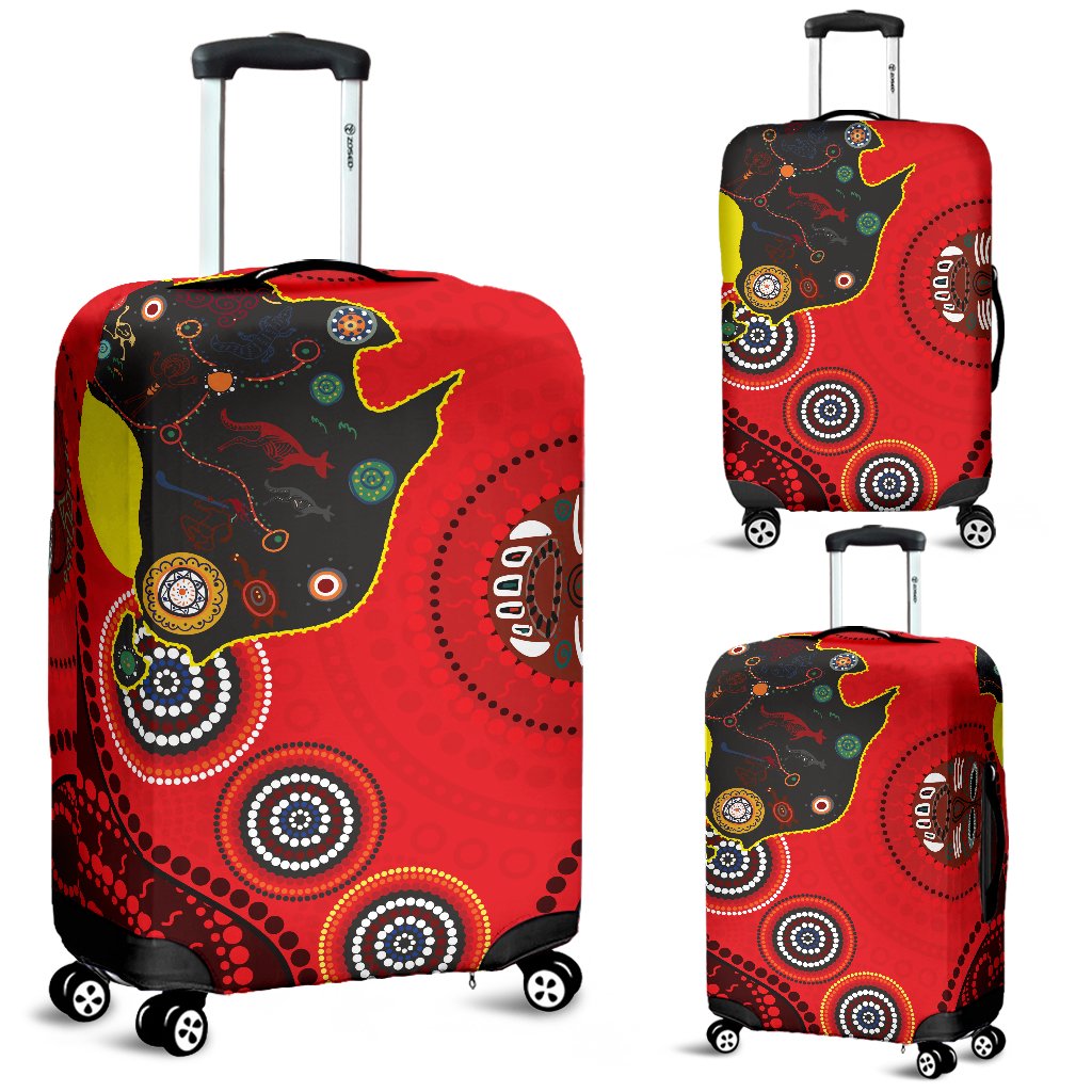 Luggage Cover - Aboriginal Dot Painting Map