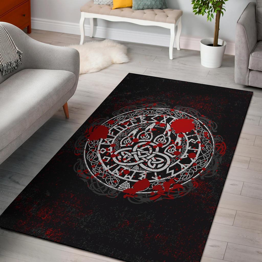 Viking Area Rug Viking Bear Claws Blood Tattoo