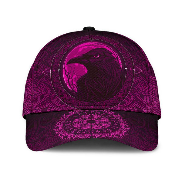 Viking Classic Cap Ethnic Odin Raven Pink