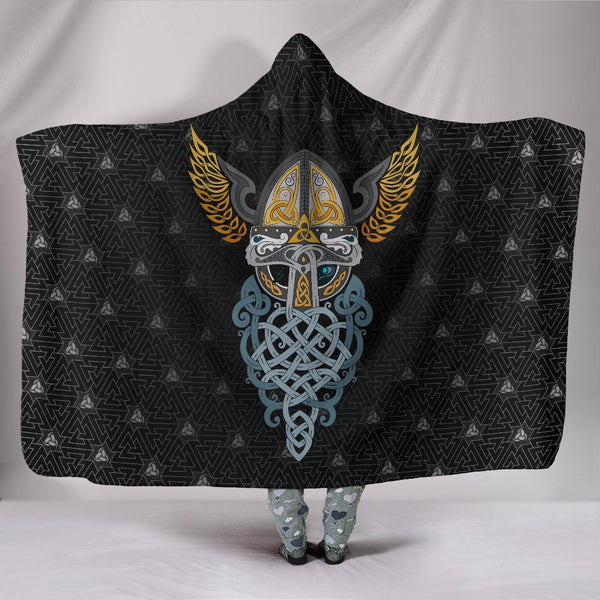 Viking Hooded Blanket Odin God in Age