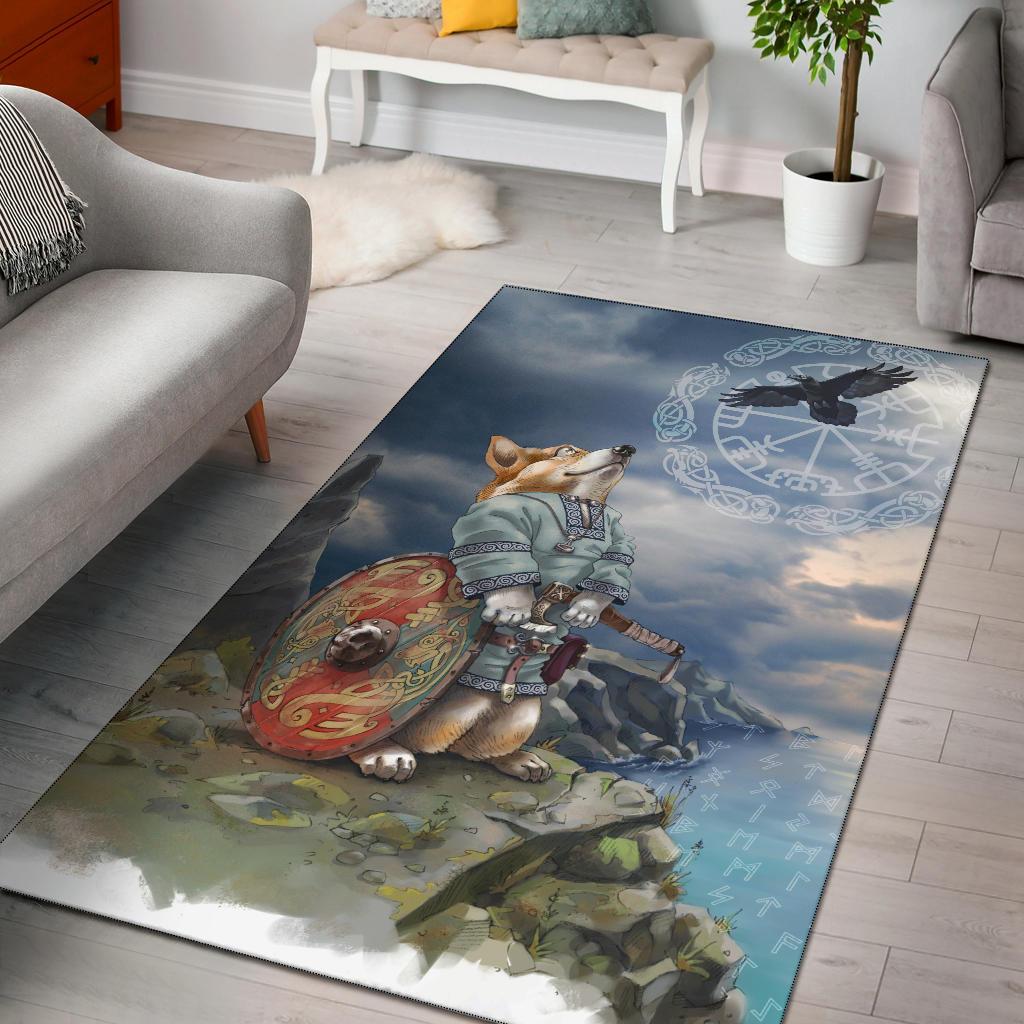 Viking Area Rug Corgi