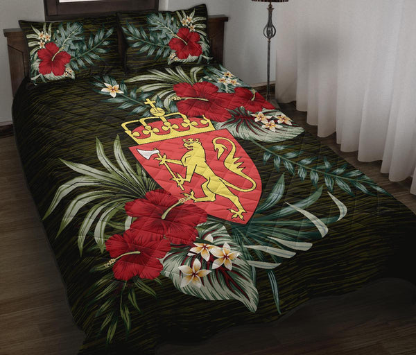 Viking Quilt Bedding Set Norway Special Hibiscus