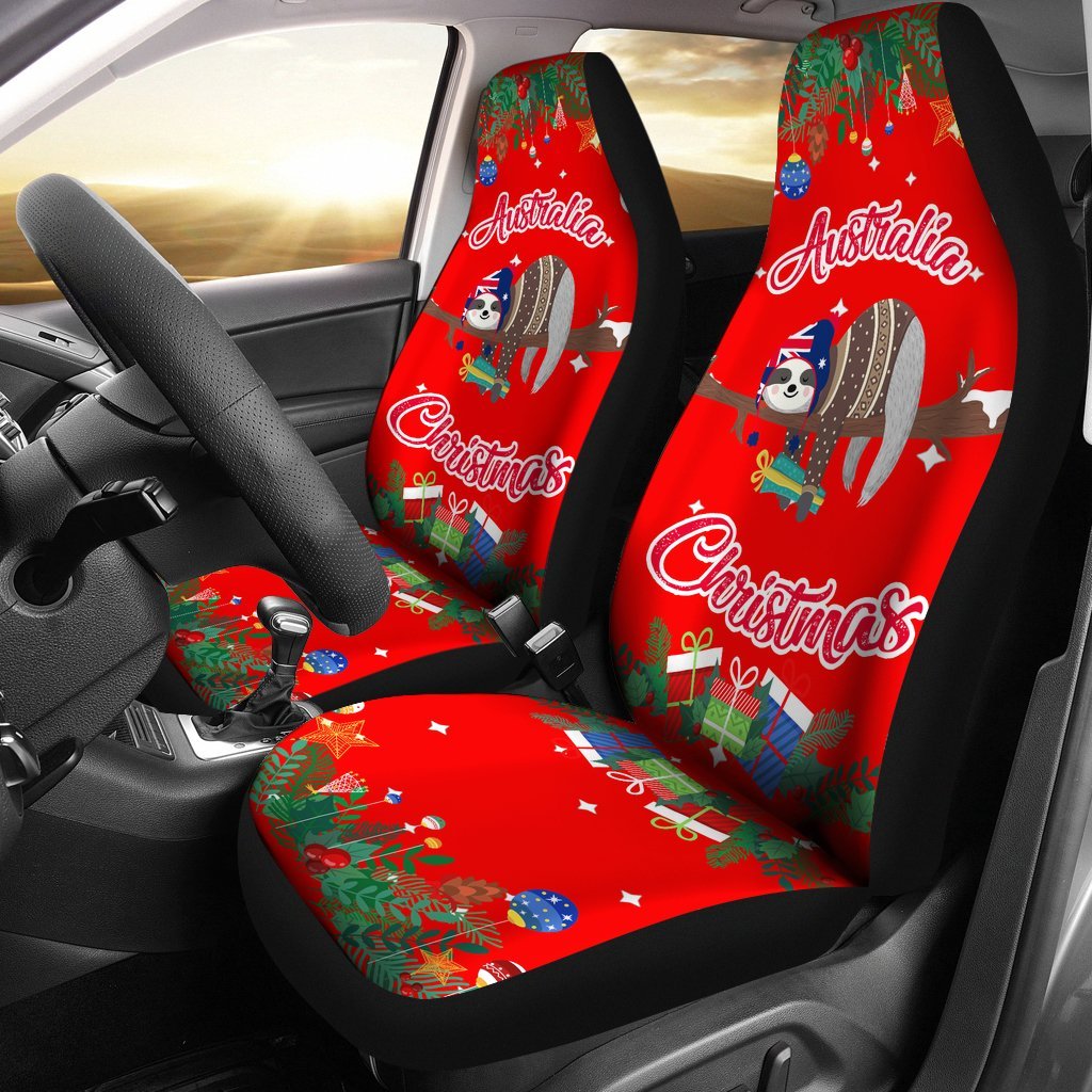 Australia Christmas Car Seat Cover Red - Merry Christmas