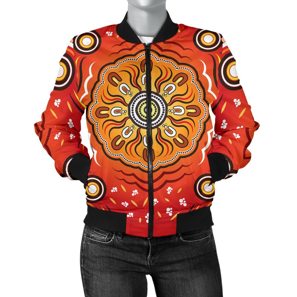 Aboriginal Bomber Jacket - Indigenous Art Patterns Ver01
