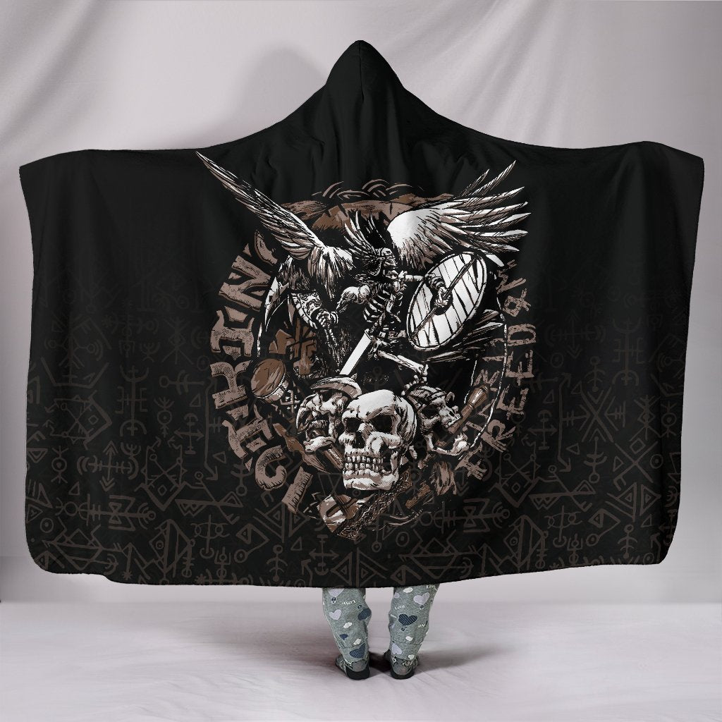 Viking Hooded Blanket Warrior Tattoo Odin