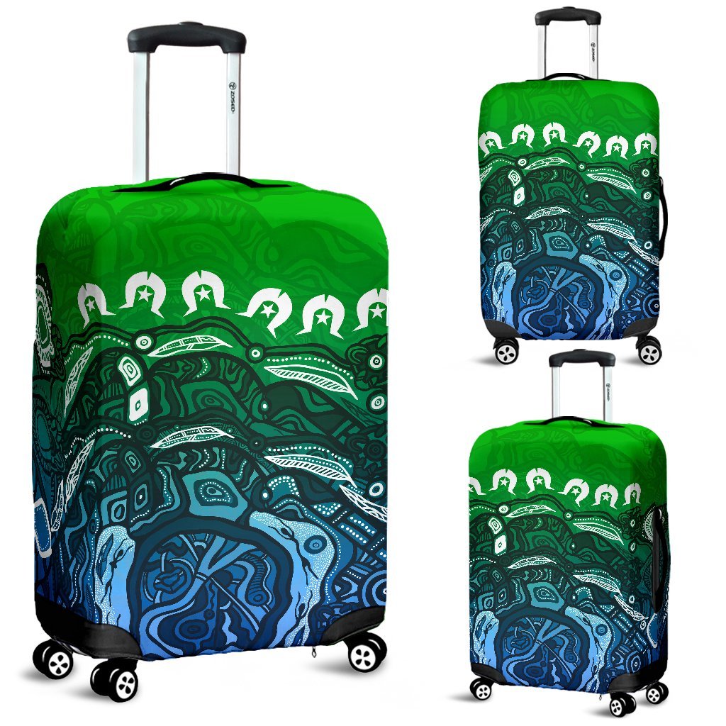 Torres Strait Islands Luggage Cover - Blue