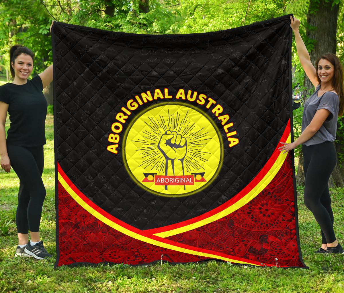 Quilts - Aboriginal Flag And Animals Pattern