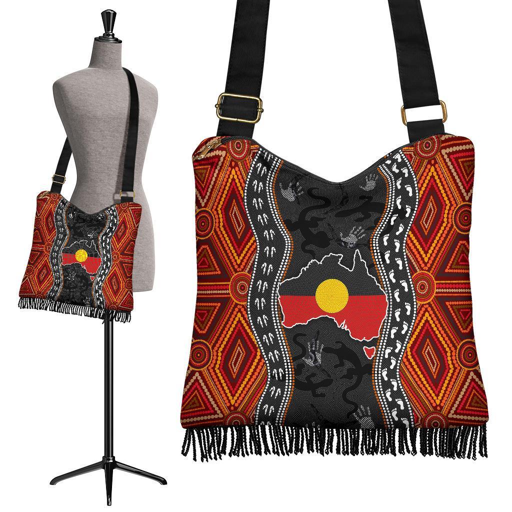 Aboriginal Boho Bags - Australia Indigenous Map