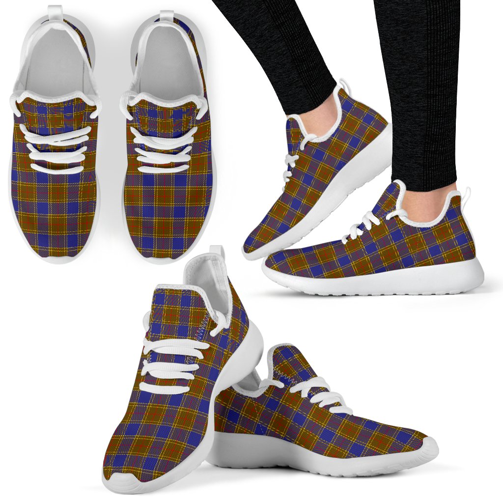 Balfour Modern Tartan Plaid Mesh Knit Sneakers