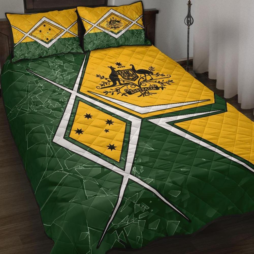 Quilt Bed Set - Aussie Flag (Green)