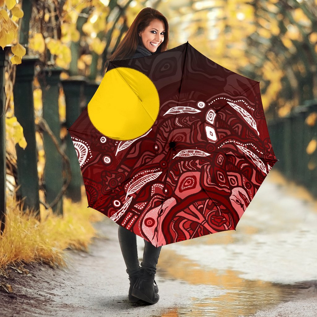 Aboriginal Umbrellas - Red Landscape