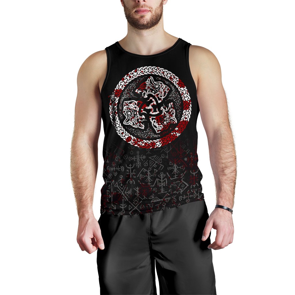 Viking Men's Tank Top Fierce Blood Wolf Symbol Of A Viking Nordic