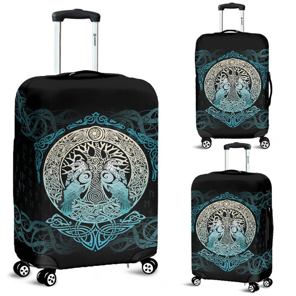 Viking Luggage Cover Yggdrasil and Ravens