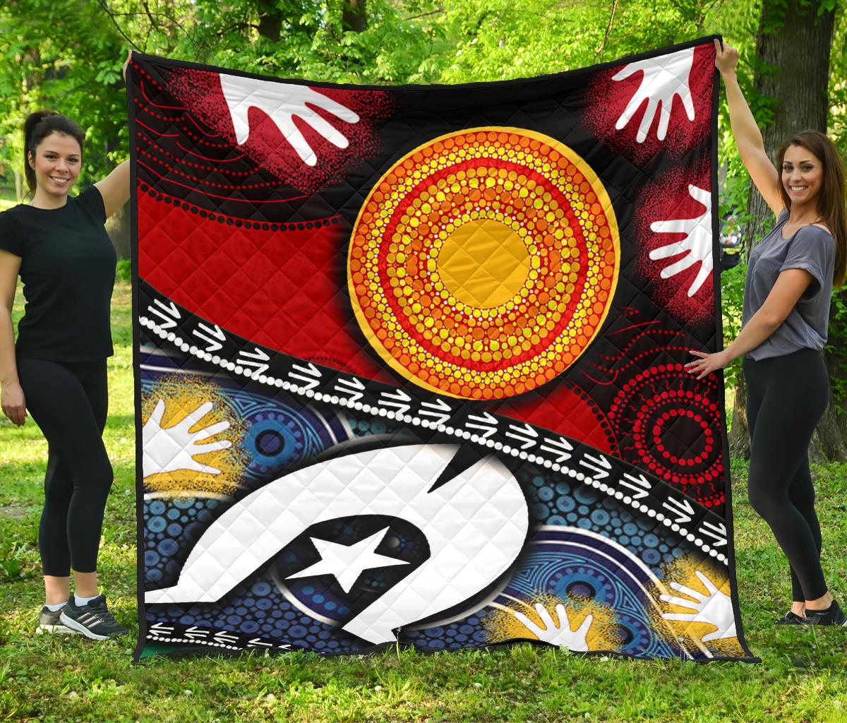 Premium Quilt - Australian NAIDOC Aboriginal and Torres Strait Islands Flags