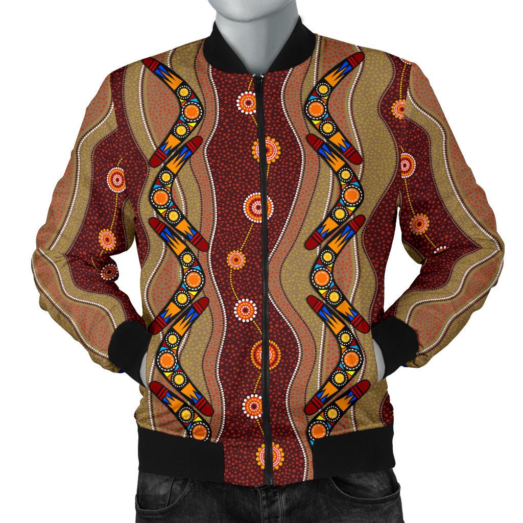 Bomber Jacket - Aboriginal Jacket Boomerang Patterns