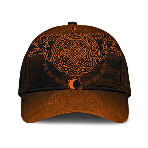 Viking Classic Cap Skoll And Hati Orange