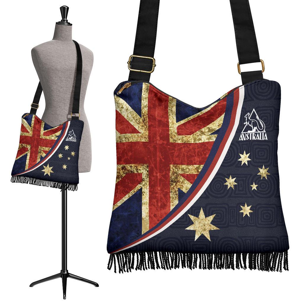 Crossbody Boho Handbags - Aus Flag Bag Vintage Kangaroo Symbol