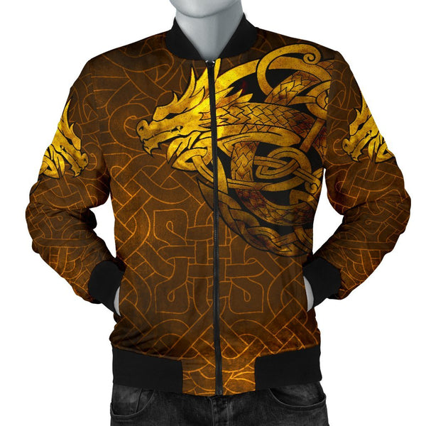 Viking Bomber Jacket Celtic Dragon Tattoo