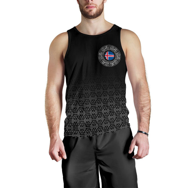 Viking Men's Tank Top Iceland Coat Of Arms