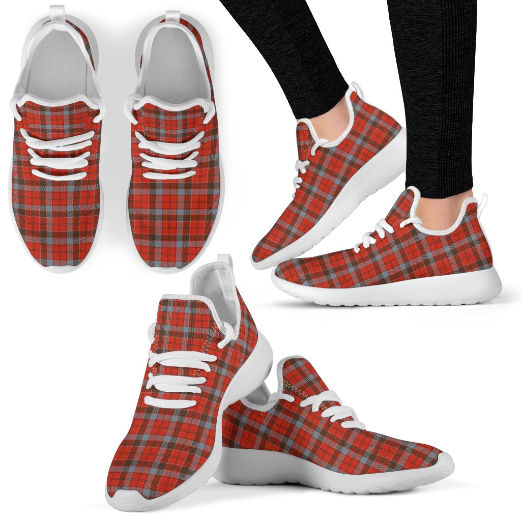 Robertson Weathered Tartan Plaid Mesh Knit Sneakers