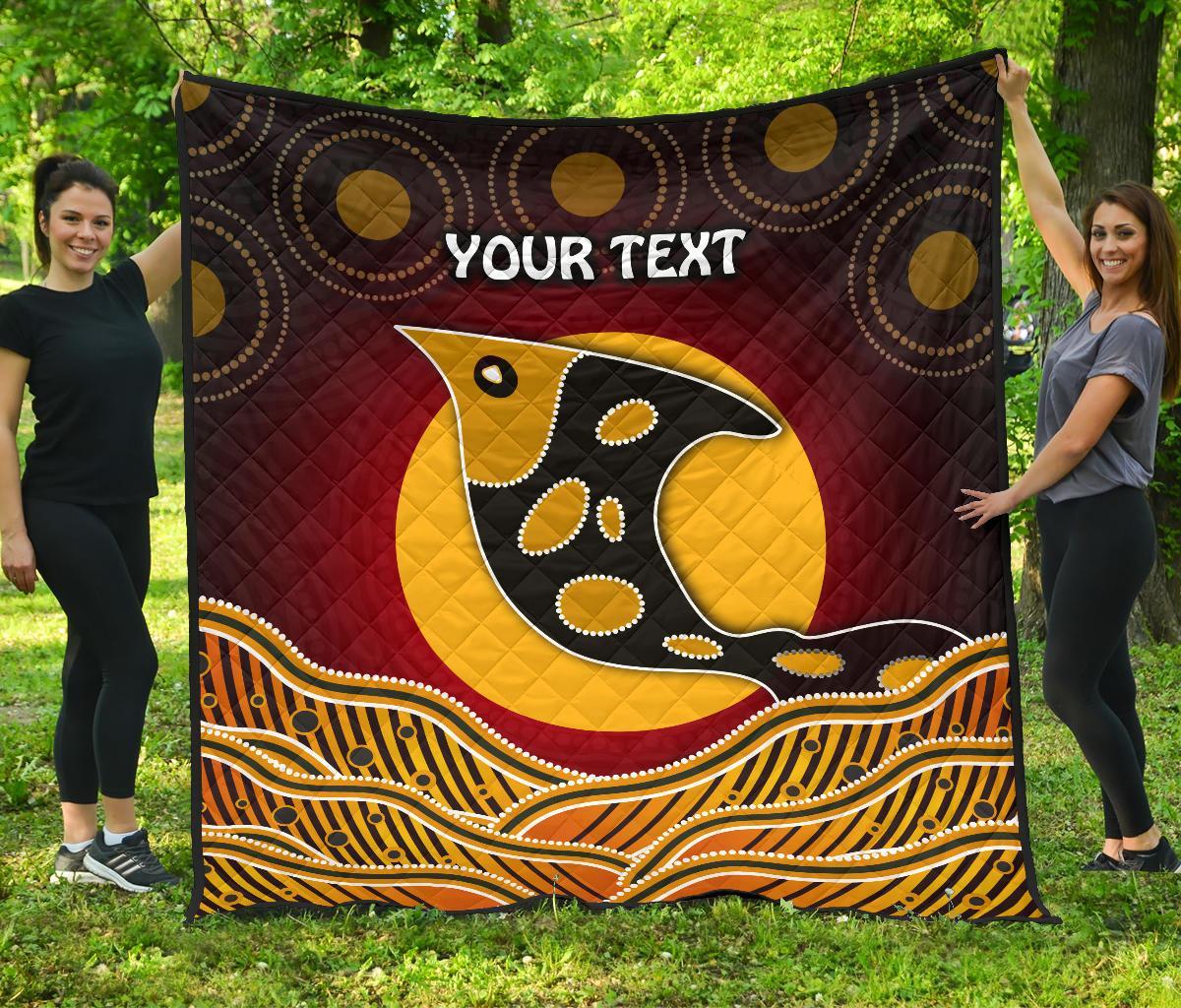Personalised Premium Quilt - Aboriginal Dot Patterns Fish