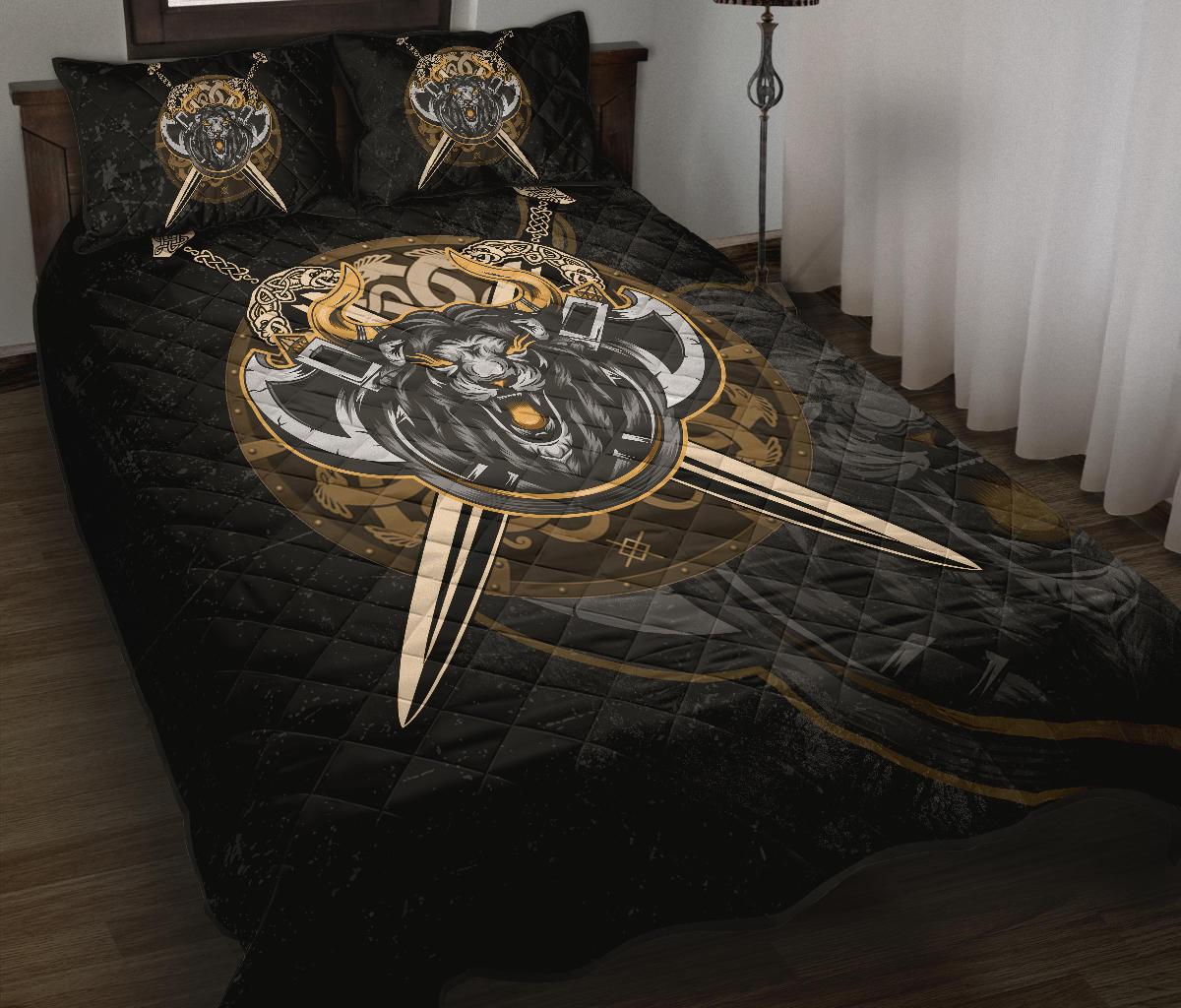 Viking Quilt Bedding Set Lion