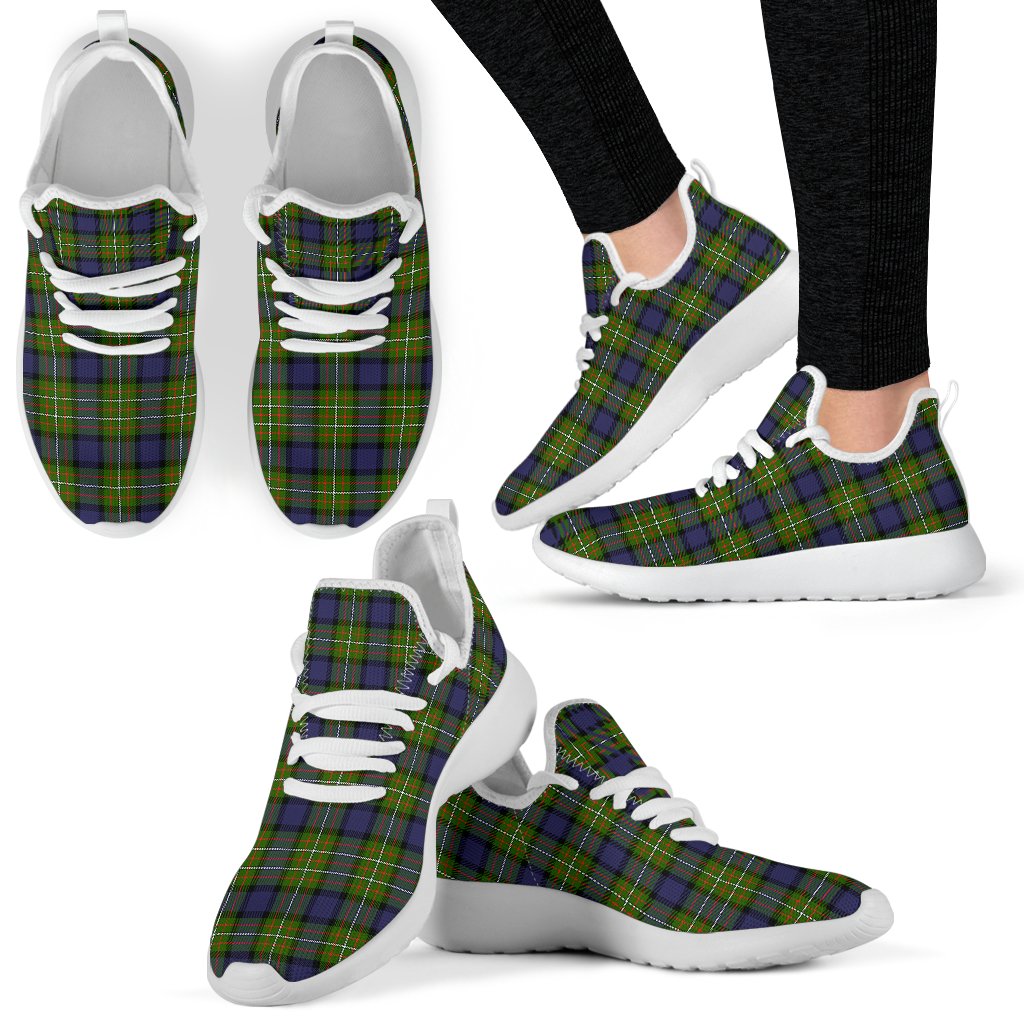 Fergusson Modern Tartan Plaid Mesh Knit Sneakers