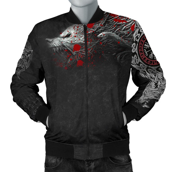 Viking Bomber Jacket Fenrir Blood Style Ver01