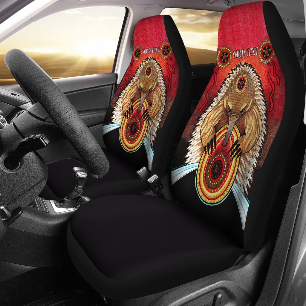 (Custom) Aboriginal Car Seat Cover - Australian Echidna