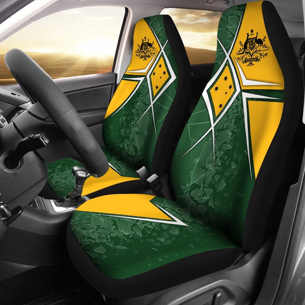 Car Seat Cover - Aussie Flag (Green) 
